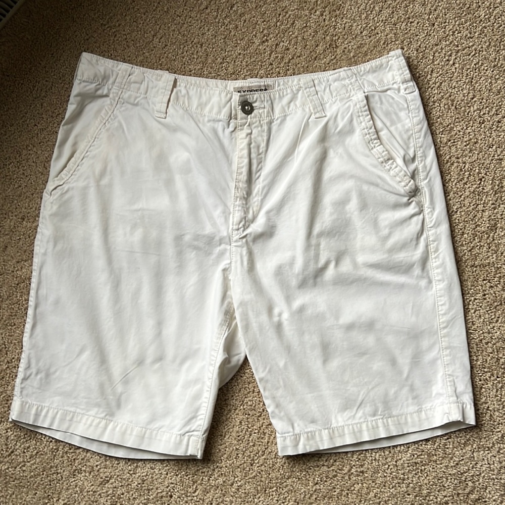 Mens Express brand white shorts